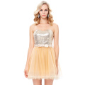 Starzz Strapless Fawn Sequined Tulle Ball Short Cocktail Evening Prom Party Dress 8 Size US 2~16 ST000114-2